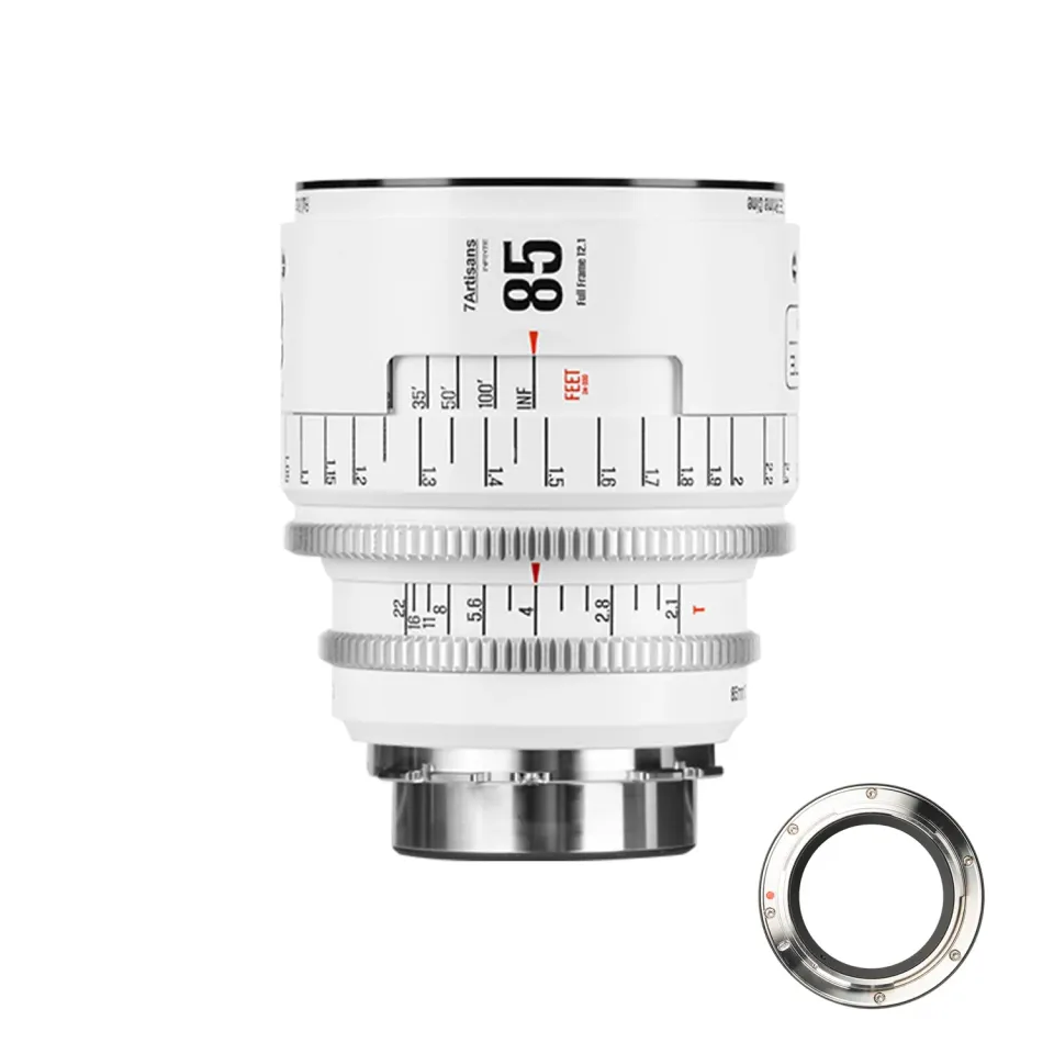 7Artisans INFINTE 85mm T2.1 objectif cinéma PL blanc portrait