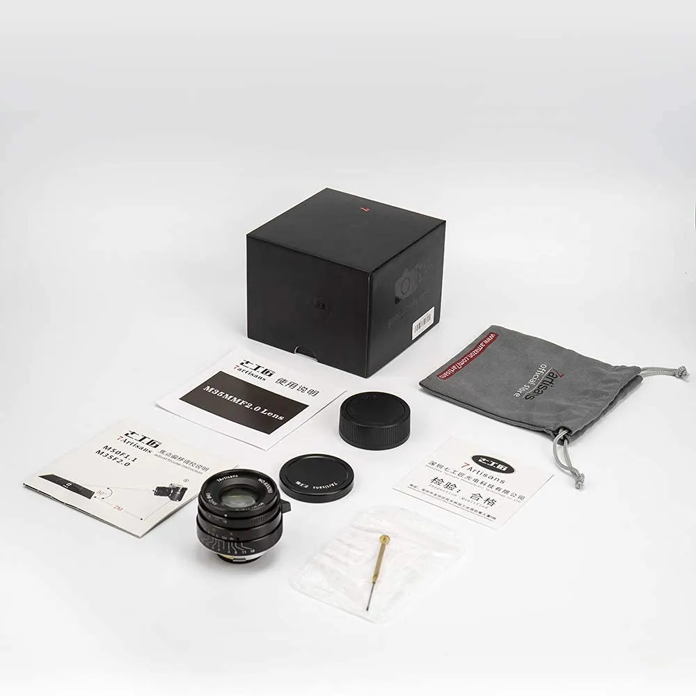7Artisans 35mm F2.0 objectif photo monture Leica M manuel