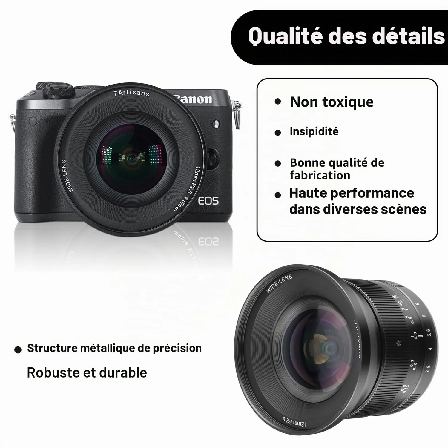 7Artisans 12mm F2.8 II objectif Canon M grand-angle