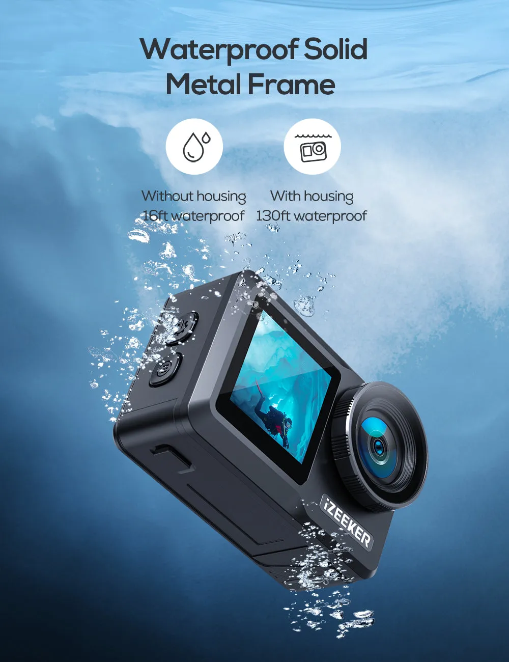 iZeeker iA800 caméra d'action 6K 30fps