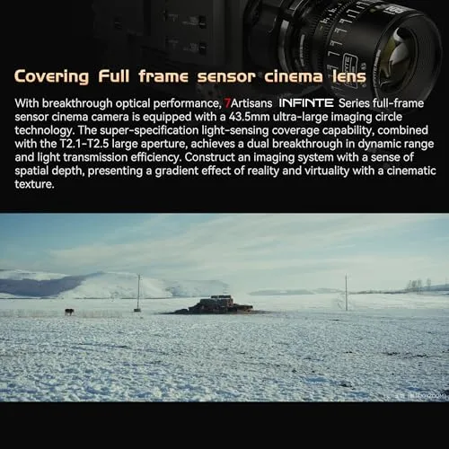 7Artisans Infinte 24mm T2.1 objectif cinéma PL blanc plein format