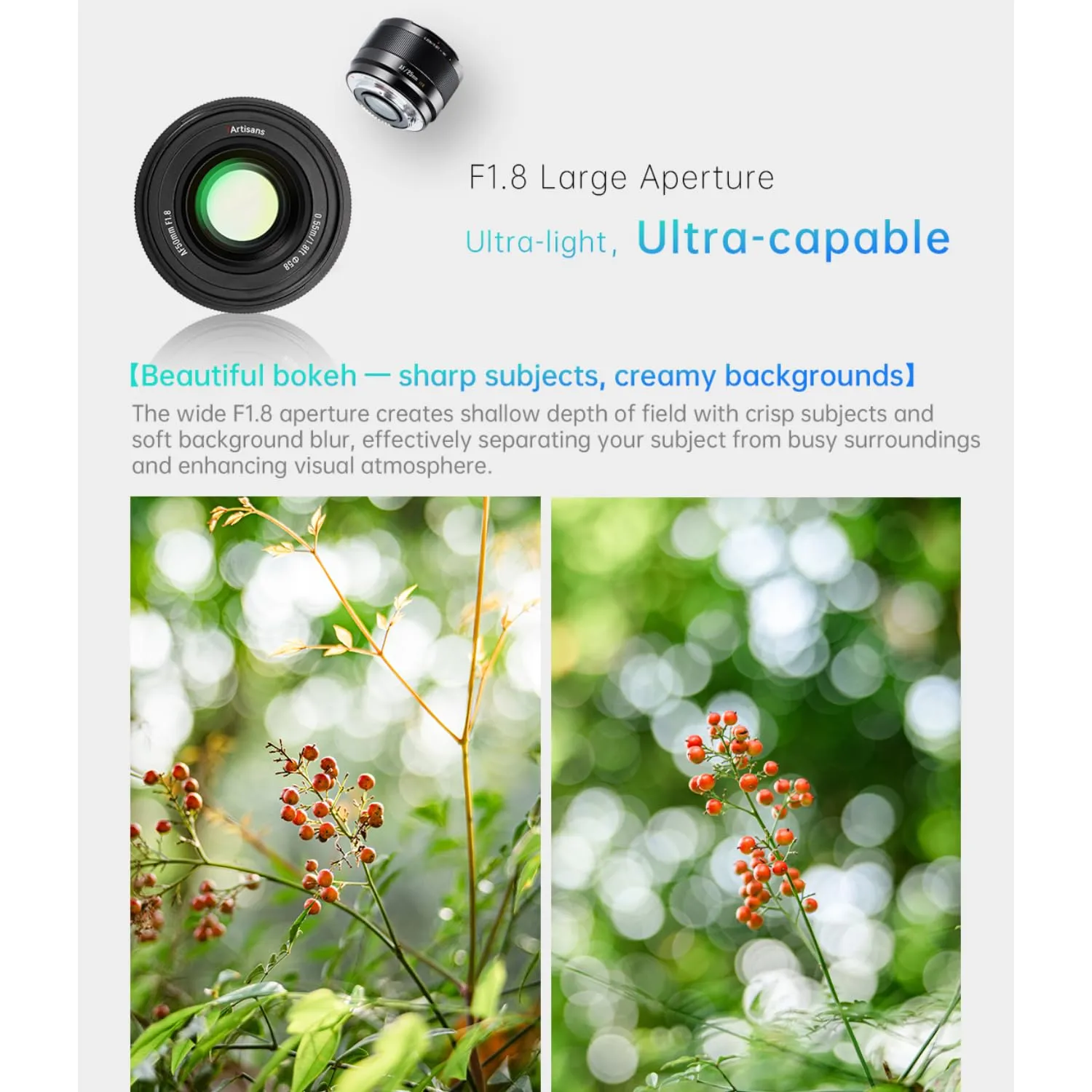 7Artisans AF 25mm F1.8 Objectif Sony E APS-C Grand-Angle