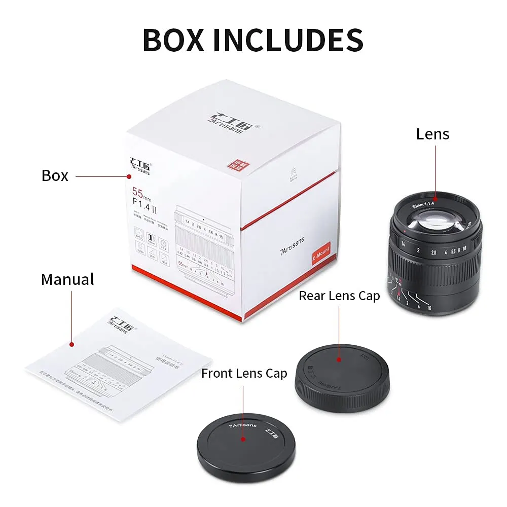 7Artisans 55mm F1.4 II objectif Sony E portrait APS-C