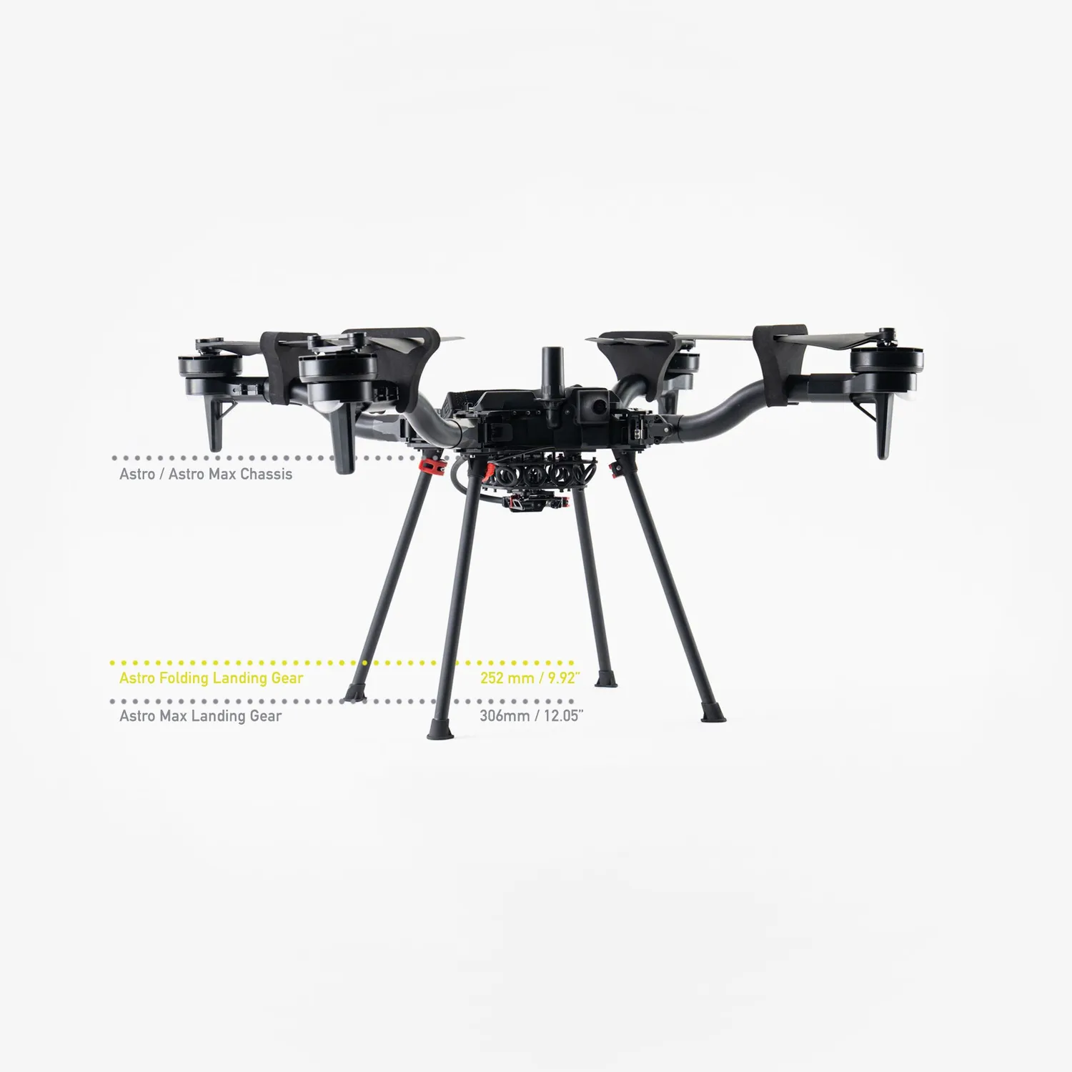 Freefly Astro Max train d'atterrissage 2 pieds carbone