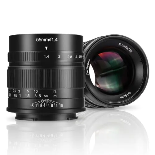 7Artisans 55mm F1.4 objectif Fuji X noir manuel