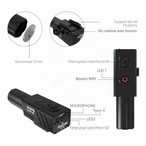 RunCam Scope Cam 2 caméra airsoft 1080p alu IP64