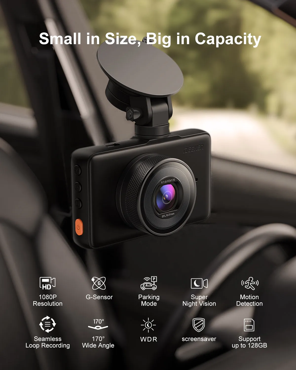 iZeeker GD100 caméra embarquée voiture dashcam compacte