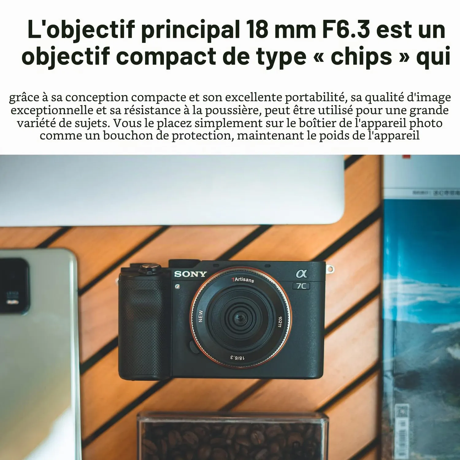 7Artisans 18mm F6.3 pancake objectif Fuji X APS-C