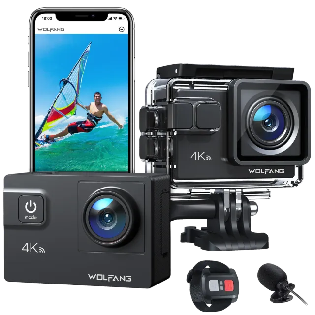 Wolfang GA300 caméra action 4K 60fps tactile 24MP