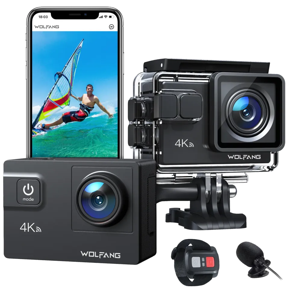 Wolfang GA300 caméra action 4K 60fps tactile 24MP