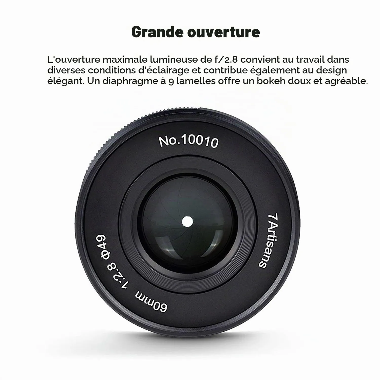 7Artisans 60mm F2.8 II objectif macro Sony E APS-C