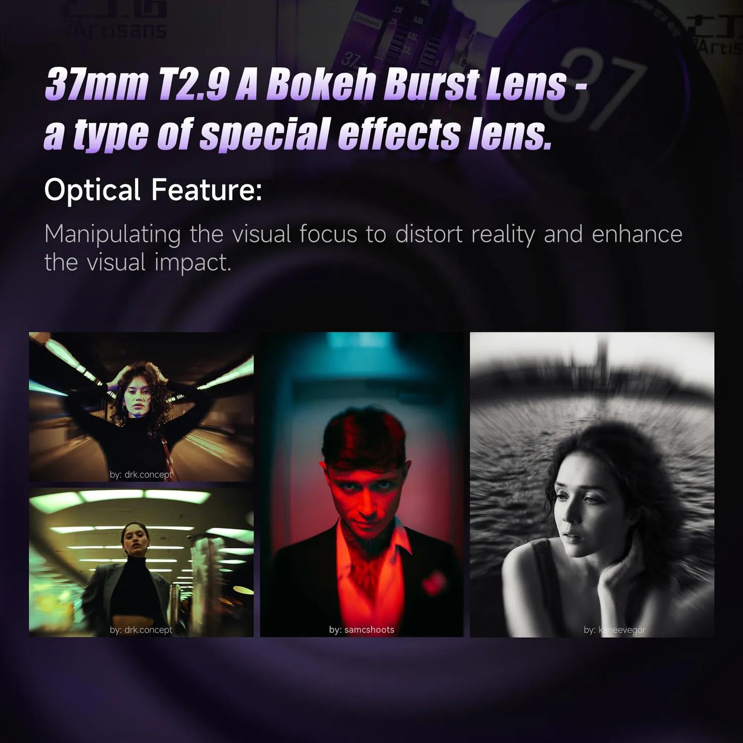 7Artisans Floral Bloom 37mm T2.9 objectif cinéma PL violet