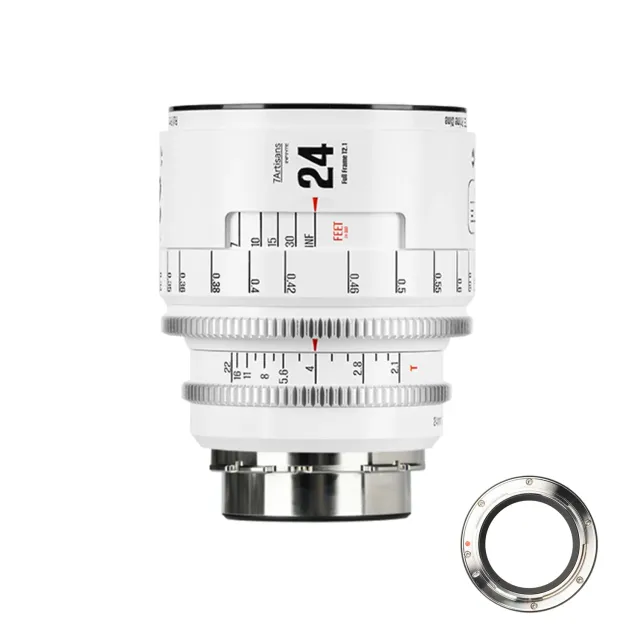 7Artisans Infinte 24mm T2.1 objectif cinéma PL blanc plein format