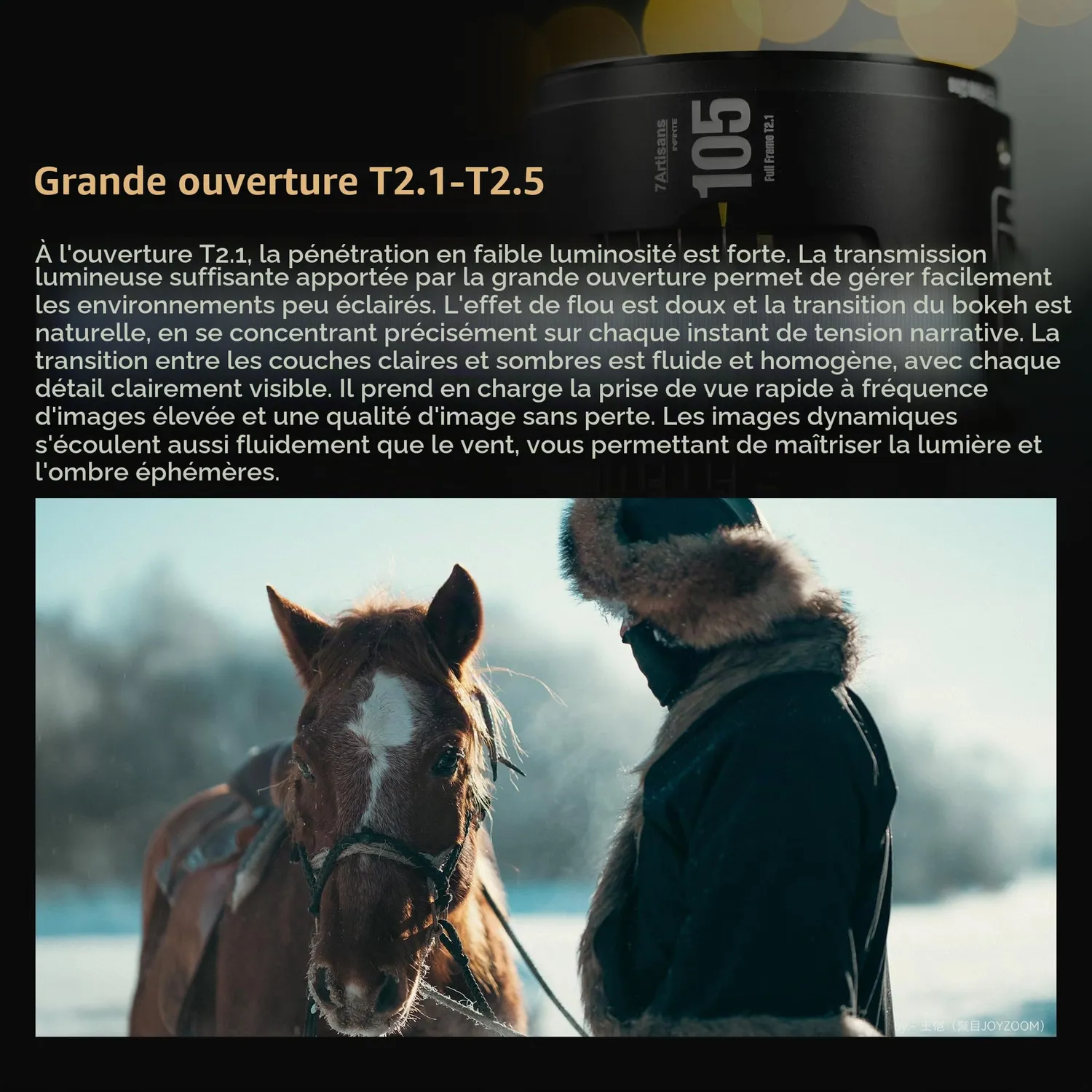 7Artisans Infinte 35mm T2.1 objectif cinéma PL noir plein format