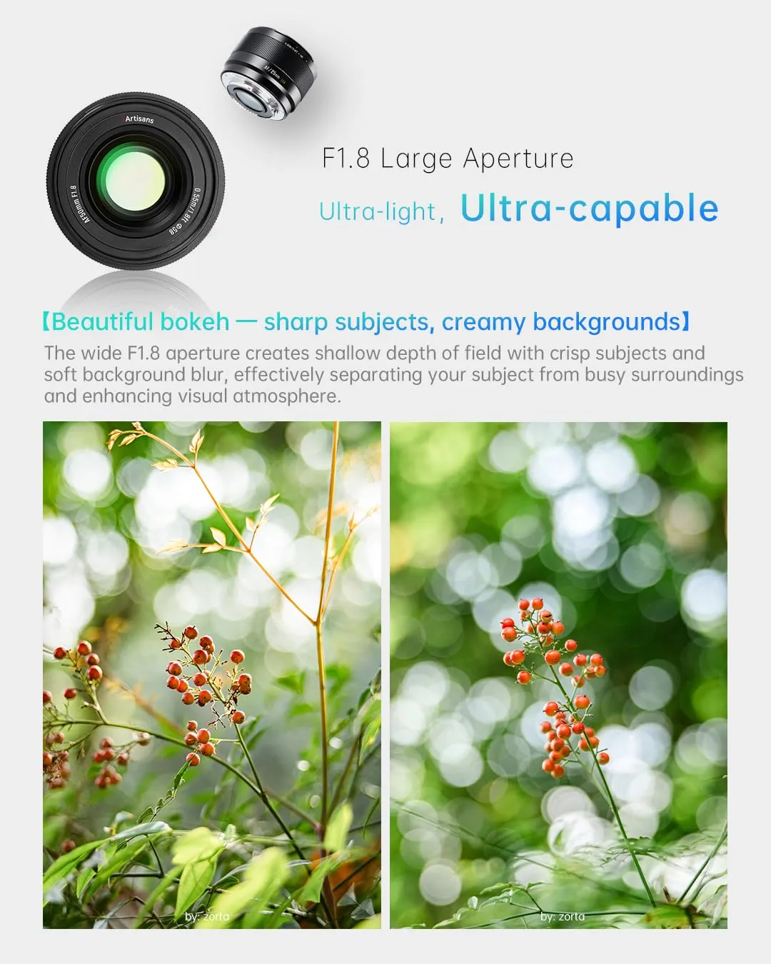7Artisans Lite 25mm F1.8 objectif Sony autofocus léger