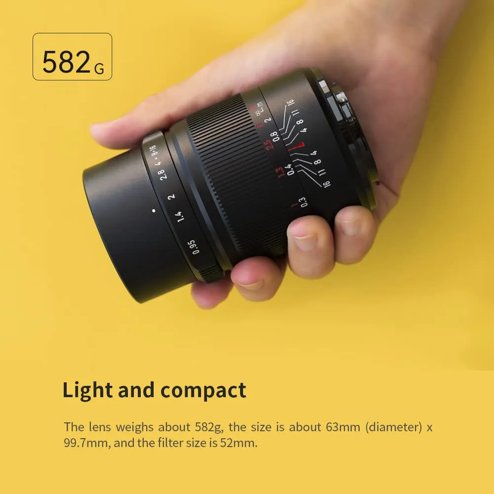 7Artisans 25mm F0.95 objectif Micro 4/3 manuel