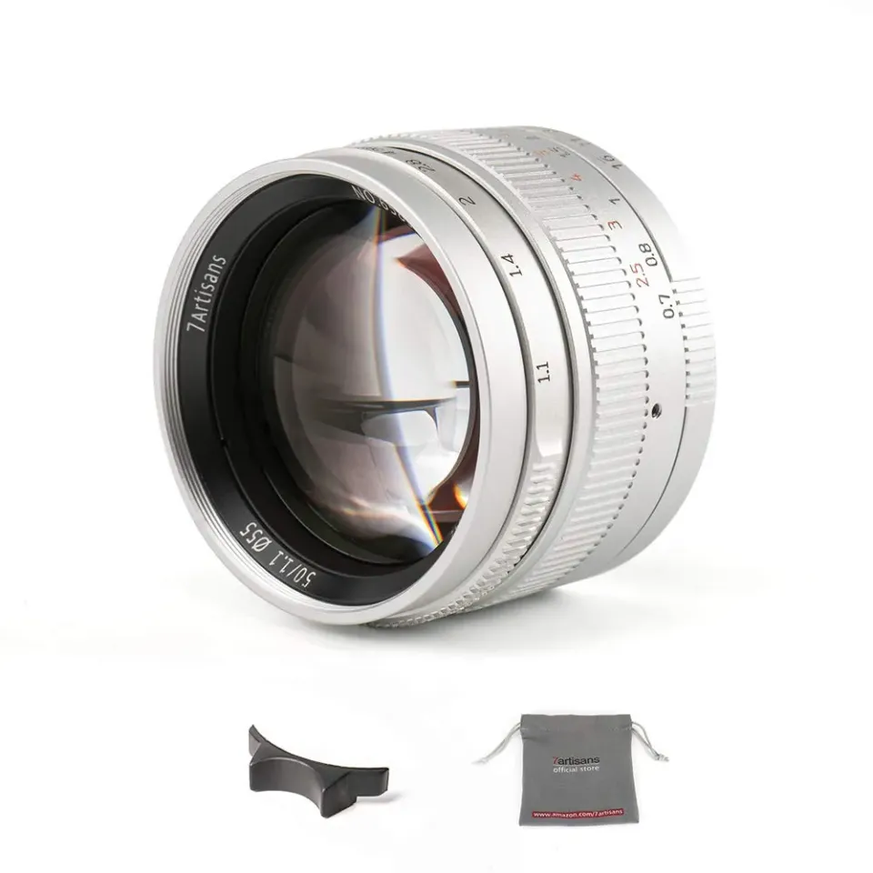 7Artisans 50mm F1.1 objectif Leica M manuel argenté