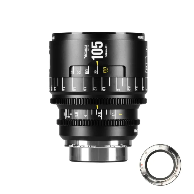 7Artisans Infinte 105mm T2.1 Ciné PL plein format noir