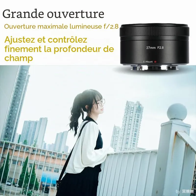 7Artisans AF 27mm F2.8 objectif Fuji X noir autofocus
