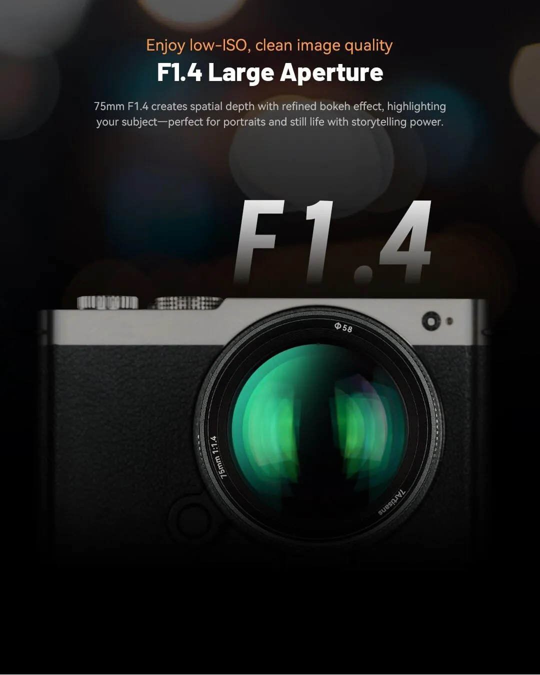 7Artisans 75mm F1.4 objectif monture Z portrait