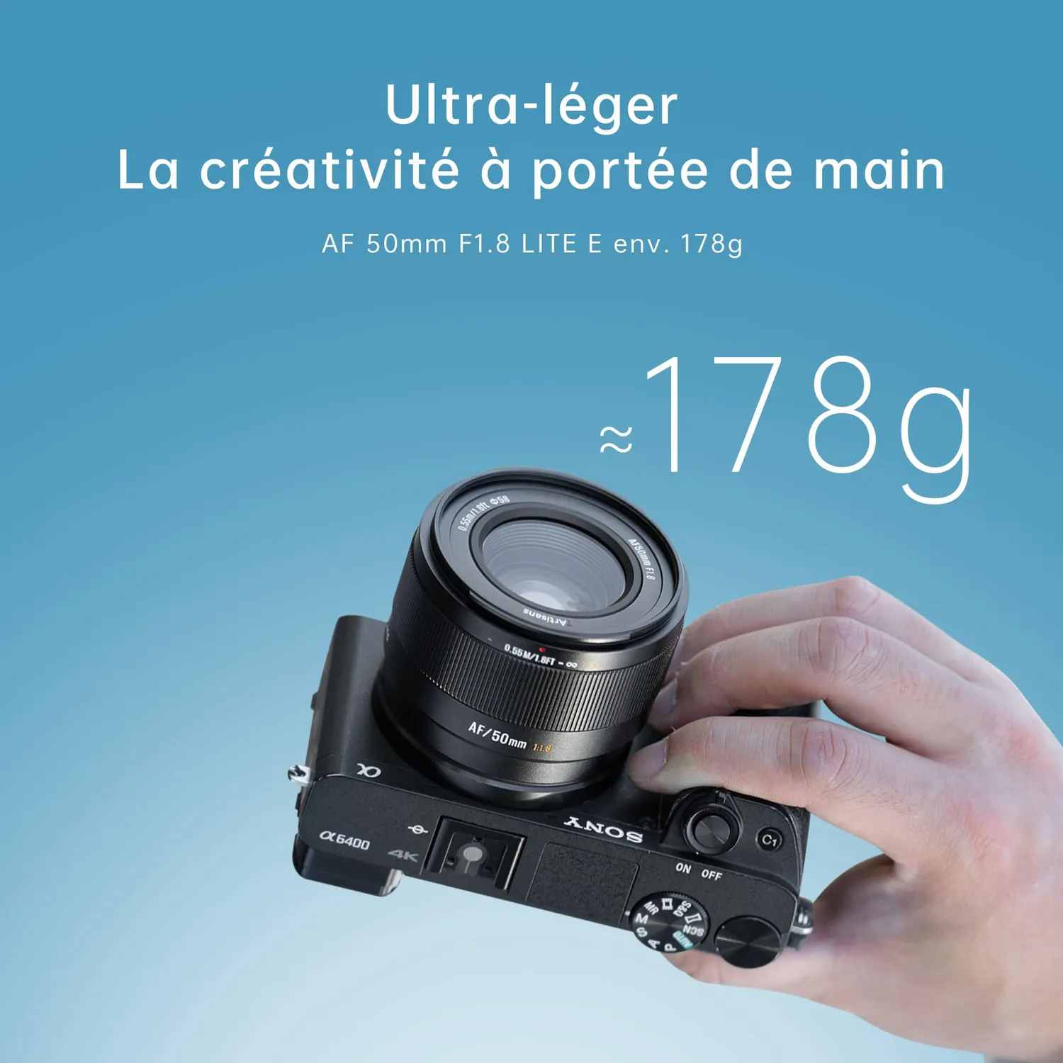 7Artisans 50mm F1.8 Lite objectif photo monture Sony E APS-C