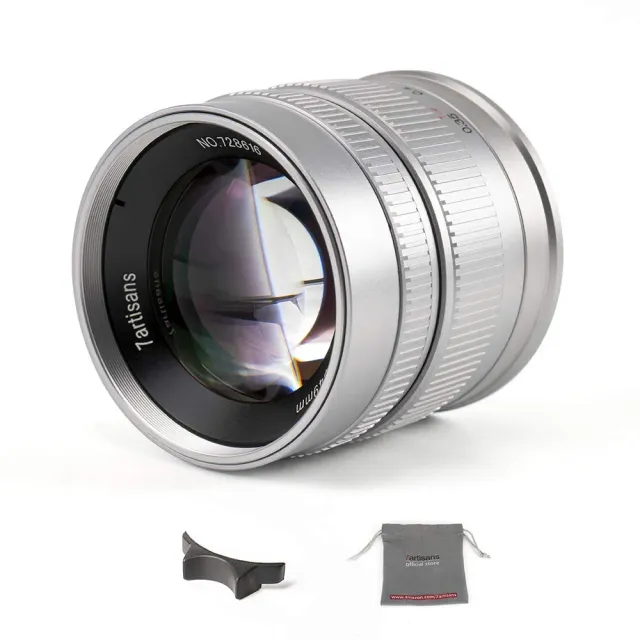 7Artisans 55mm F1.4 objectif Sony E argent manuel