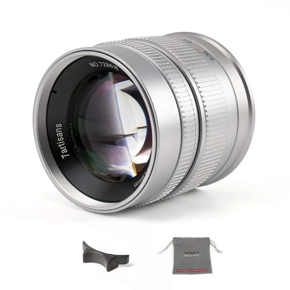 7Artisans 55mm F1.4 objectif Sony E argent manuel