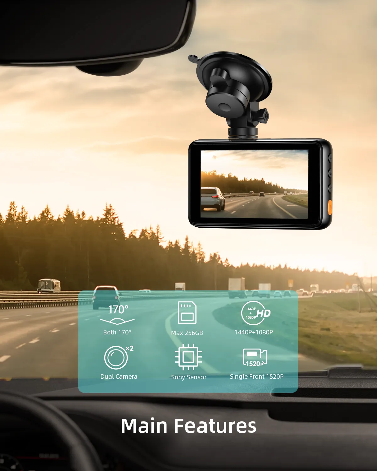 iZeeker GD500 dashcam voiture