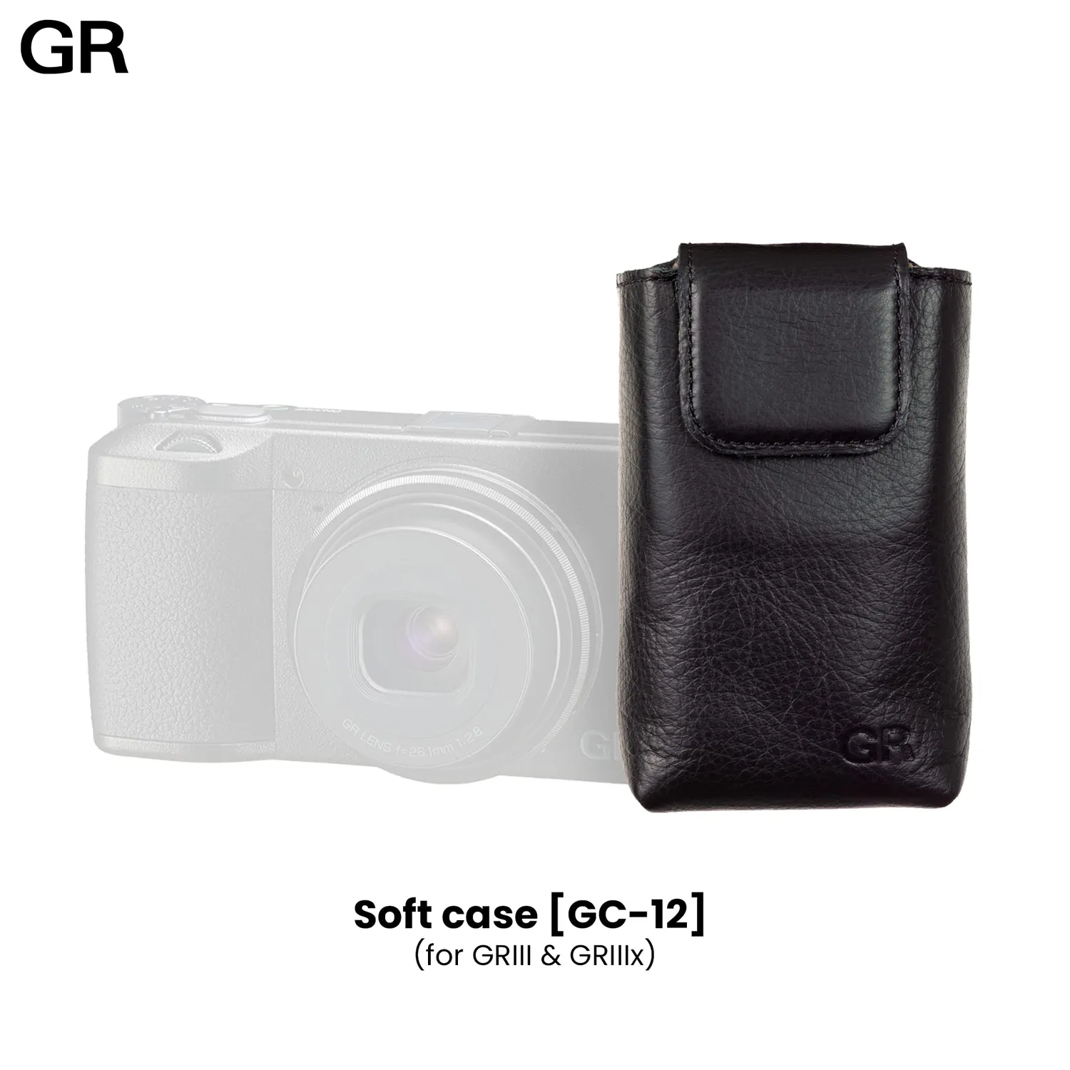 Ricoh GC-12 étui cuir cheval noir pour GR III