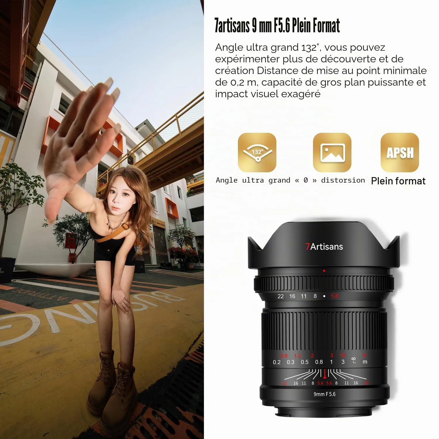 7Artisans 9mm F5.6 objectif monture Canon RF ultra grand-angle