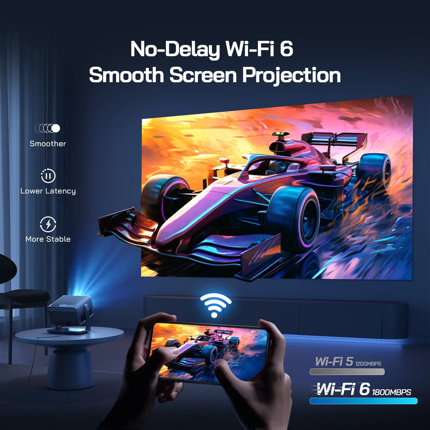 Wolfang WP04 vidéoprojecteur portable home cinéma