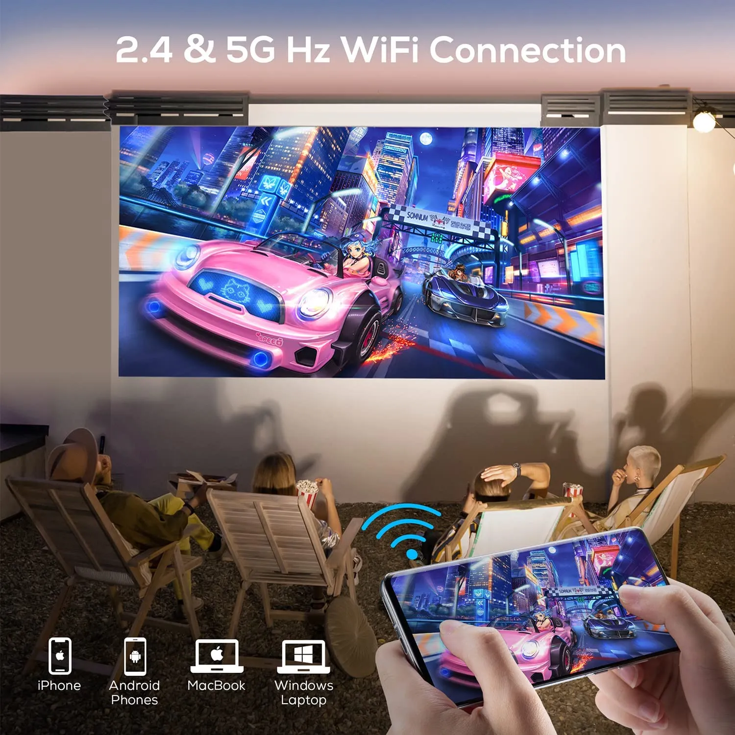 iZeeker iPL310 vidéoprojecteur 1080P WiFi 5G