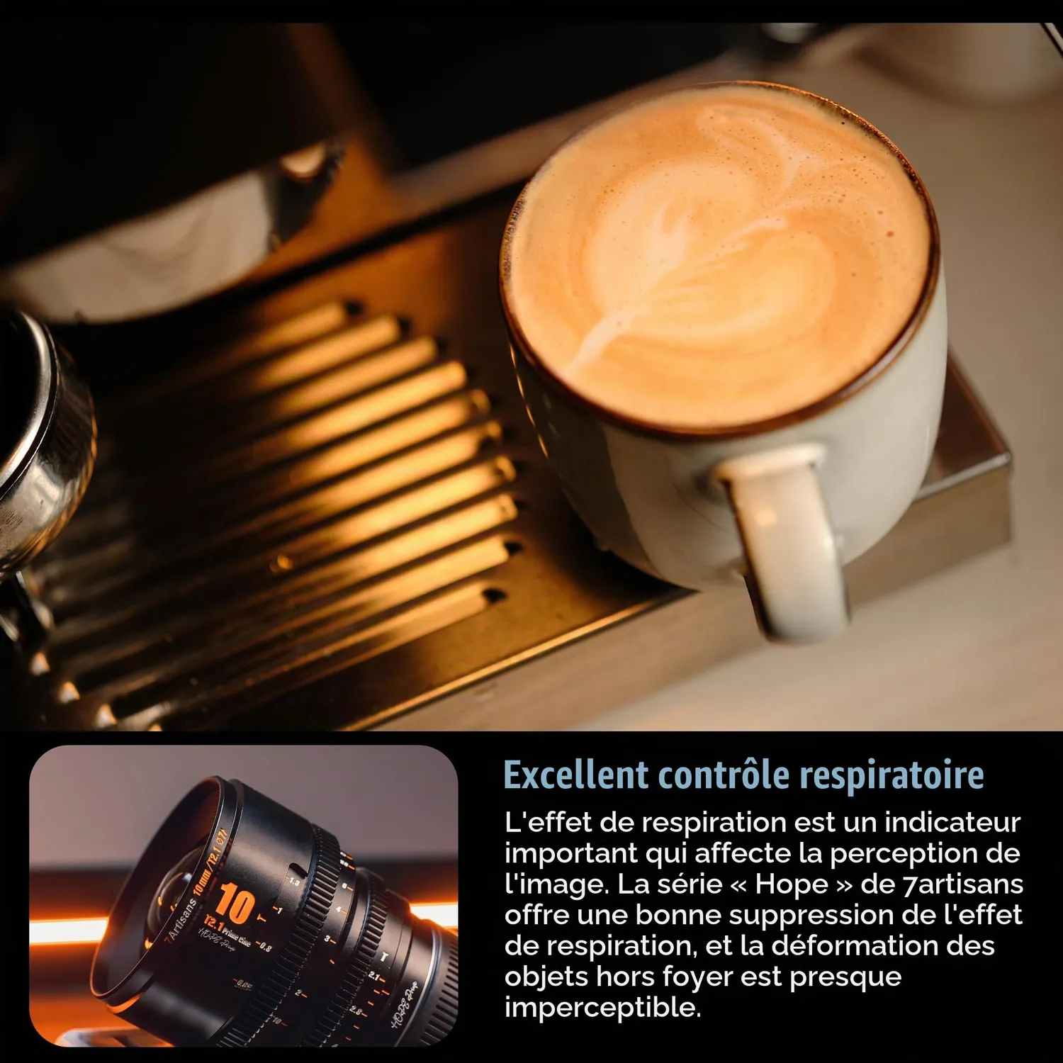 7Artisans Hope 10mm T2.1 objectif cinéma Sony E S35 noir