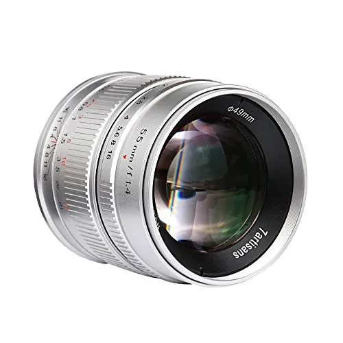 7Artisans 55mm F1.4 objectif Sony E argent manuel