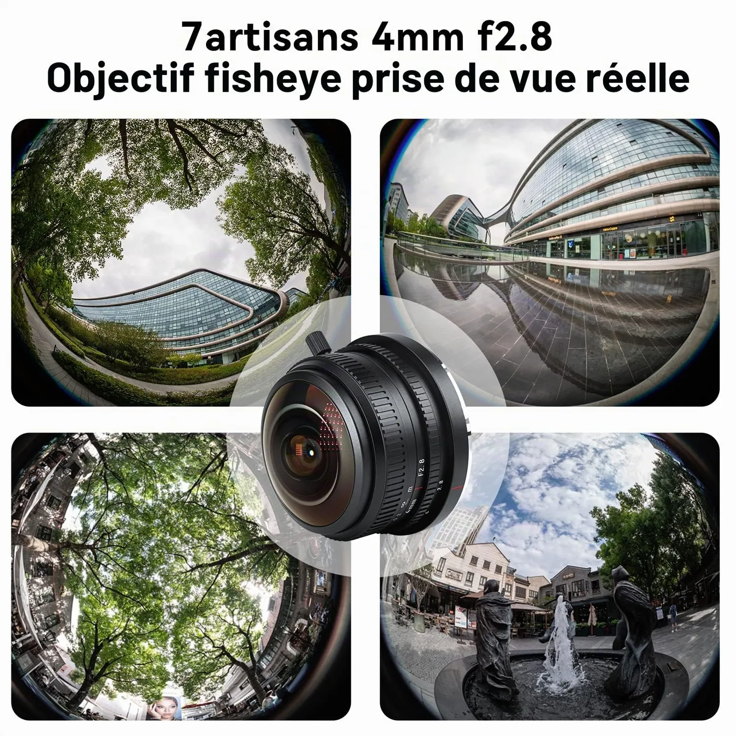 7Artisans 4mm F2.8 objectif fisheye Sony E circulaire