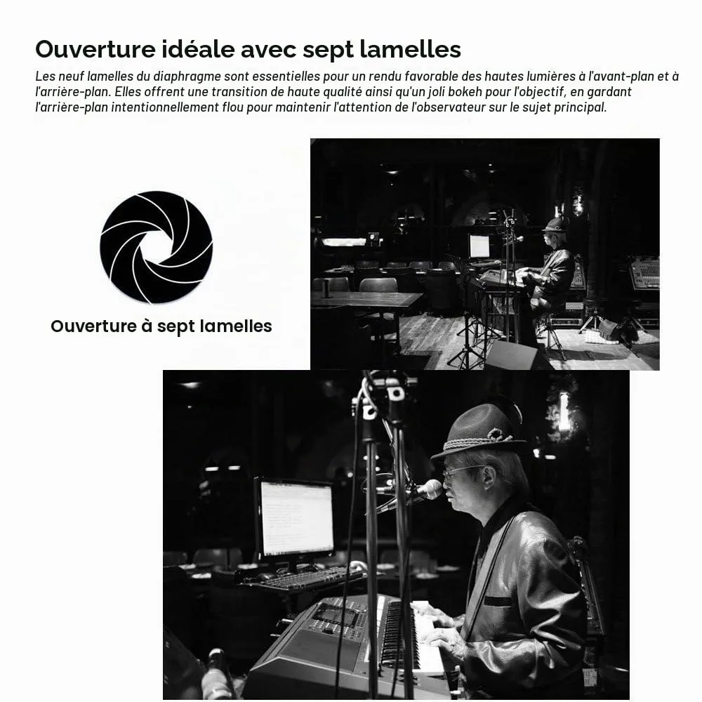 7Artisans 25mm F1.8 objectif Sony E noir manuel