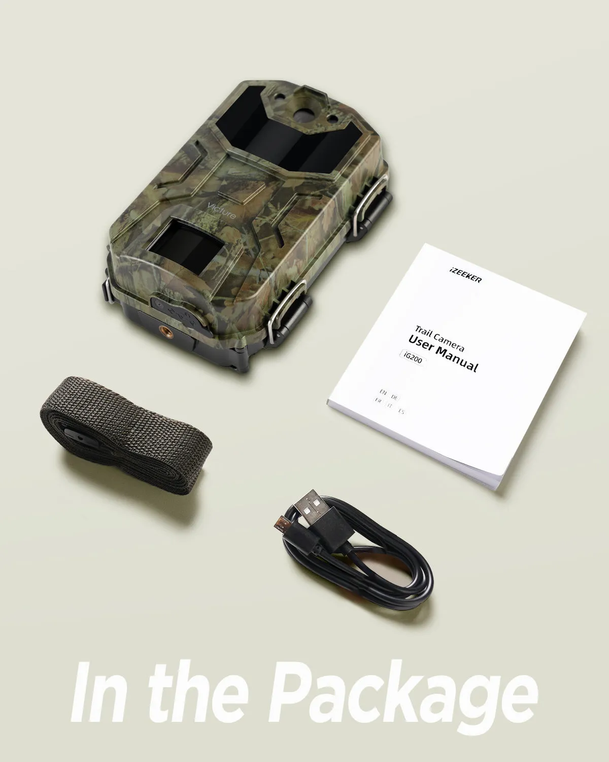 iZeeker iG200 caméra de chasse 1080p simple d'usage