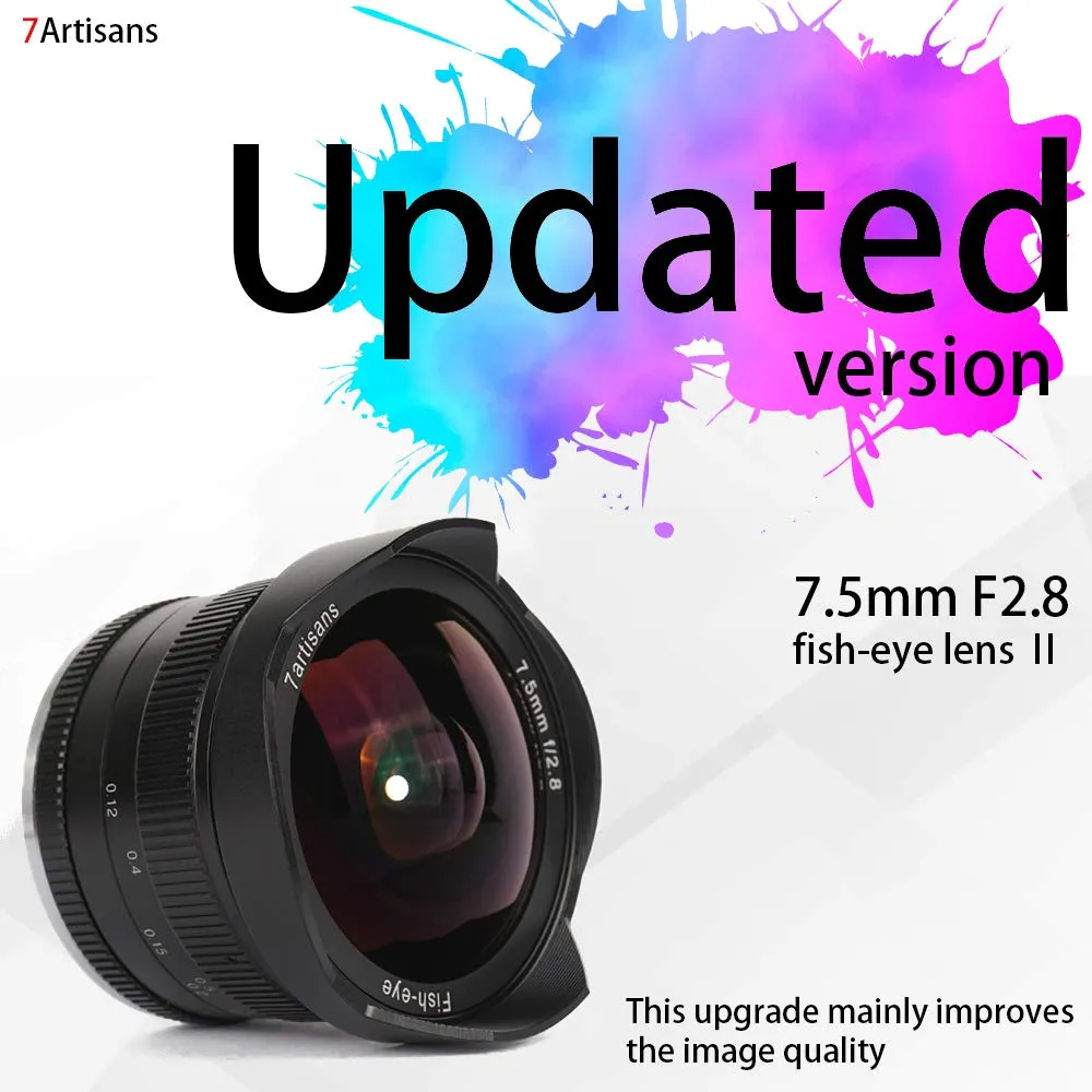 7Artisans 7.5mm F2.8 objectif fisheye Micro 4/3