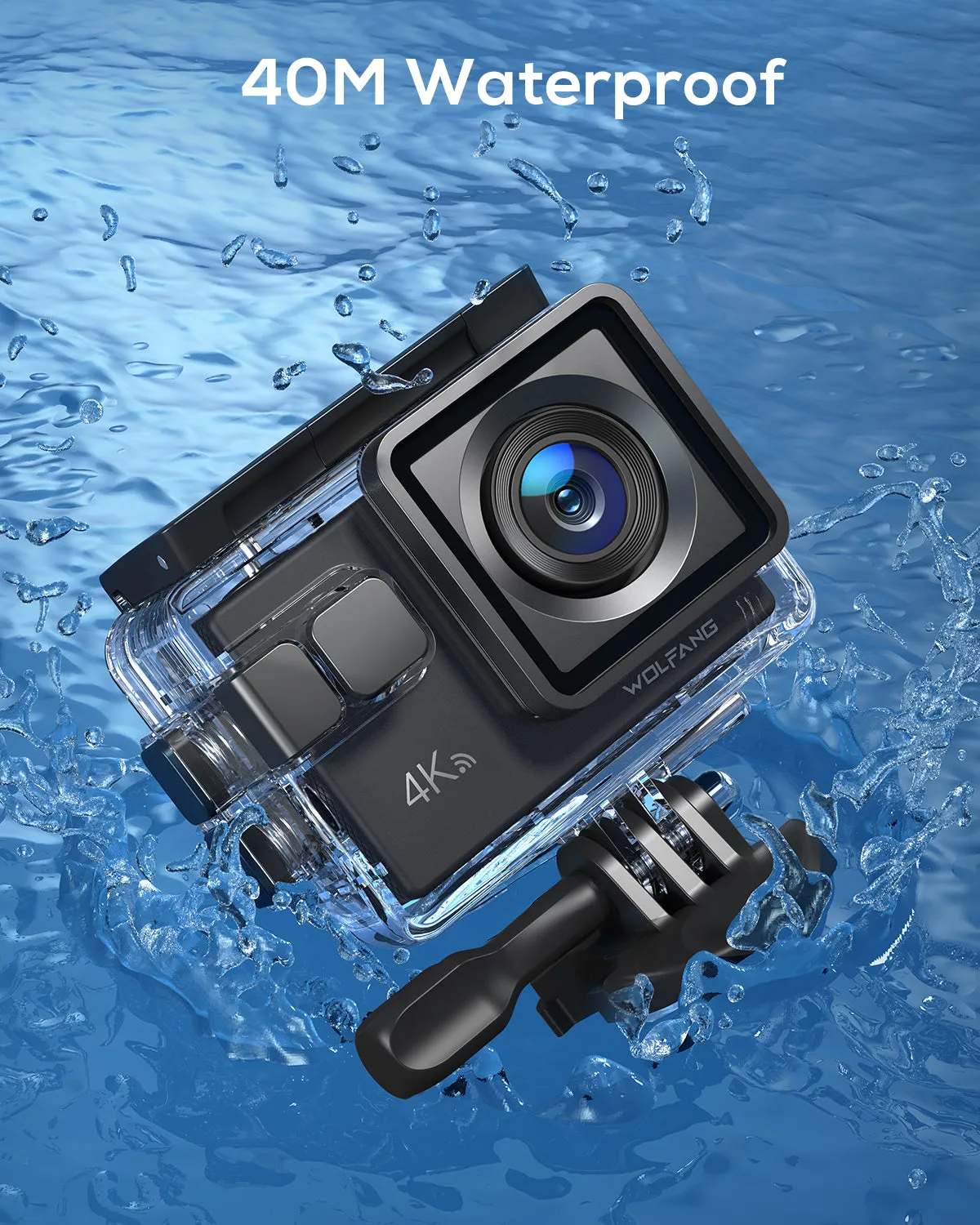 Wolfang caméra sport 4K 20MP stabilisée WiFi 170°