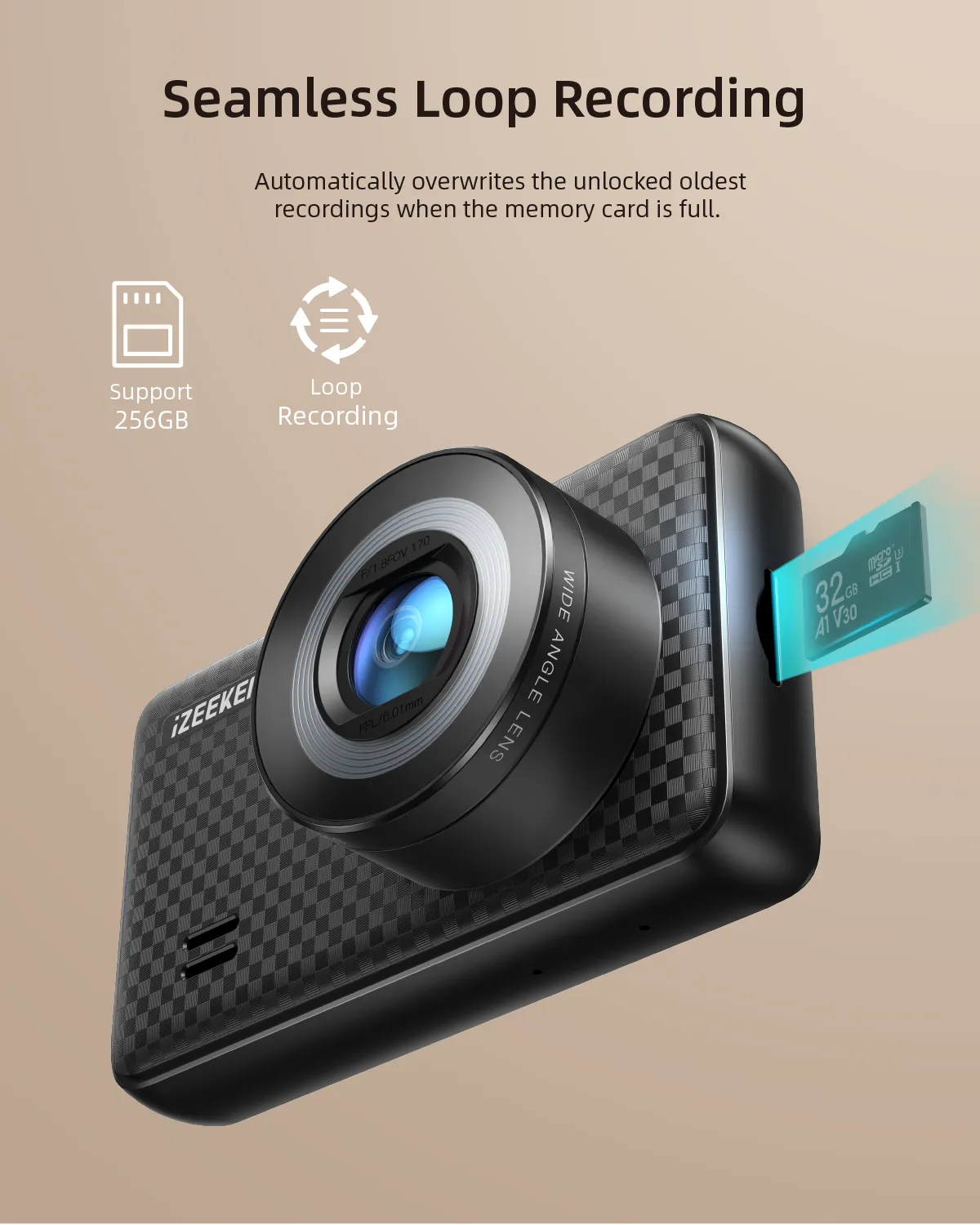 iZeeker GD500 dashcam voiture
