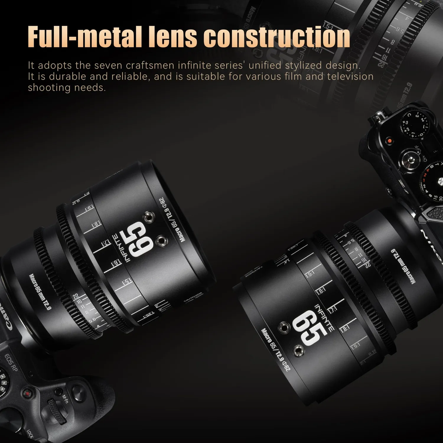 7Artisans Infinity 65mm T2.9 objectif cinéma E macro 2x