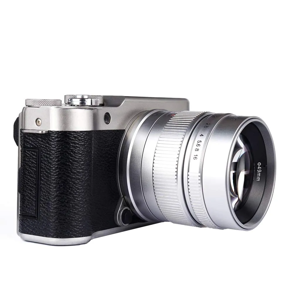 7Artisans 55mm F1.4 objectif Sony E argent manuel