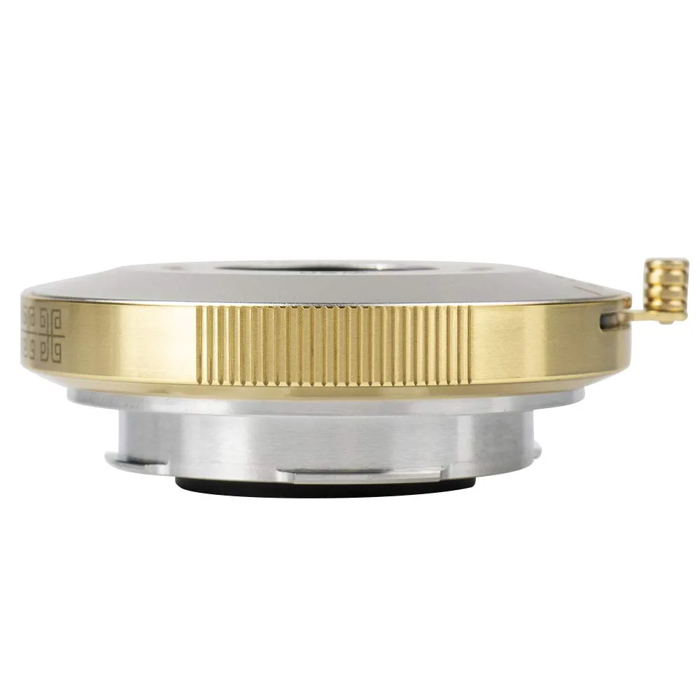 7Artisans 35mm F5.6 objectif Leica M pancake doré argenté