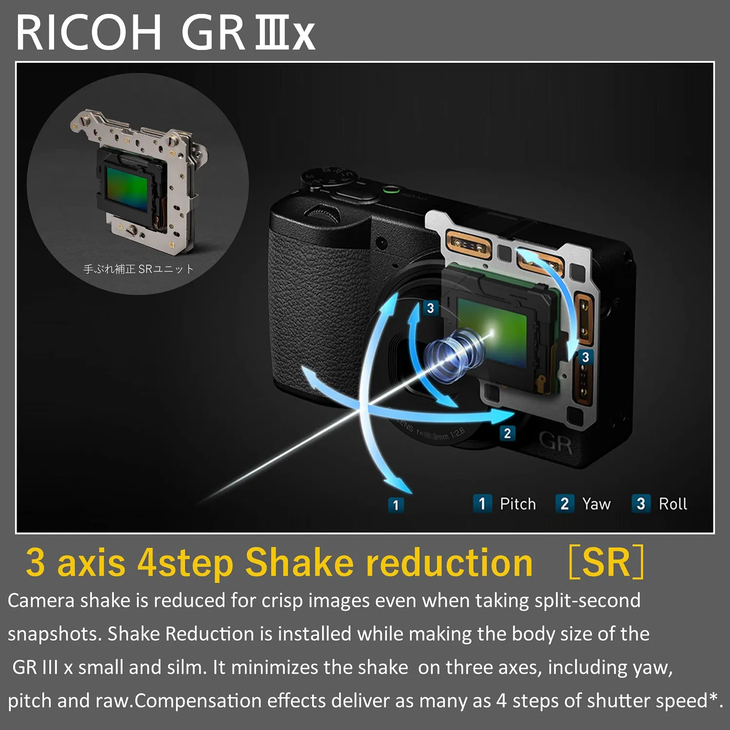 Ricoh GR IIIx appareil photo compact 40mm noir