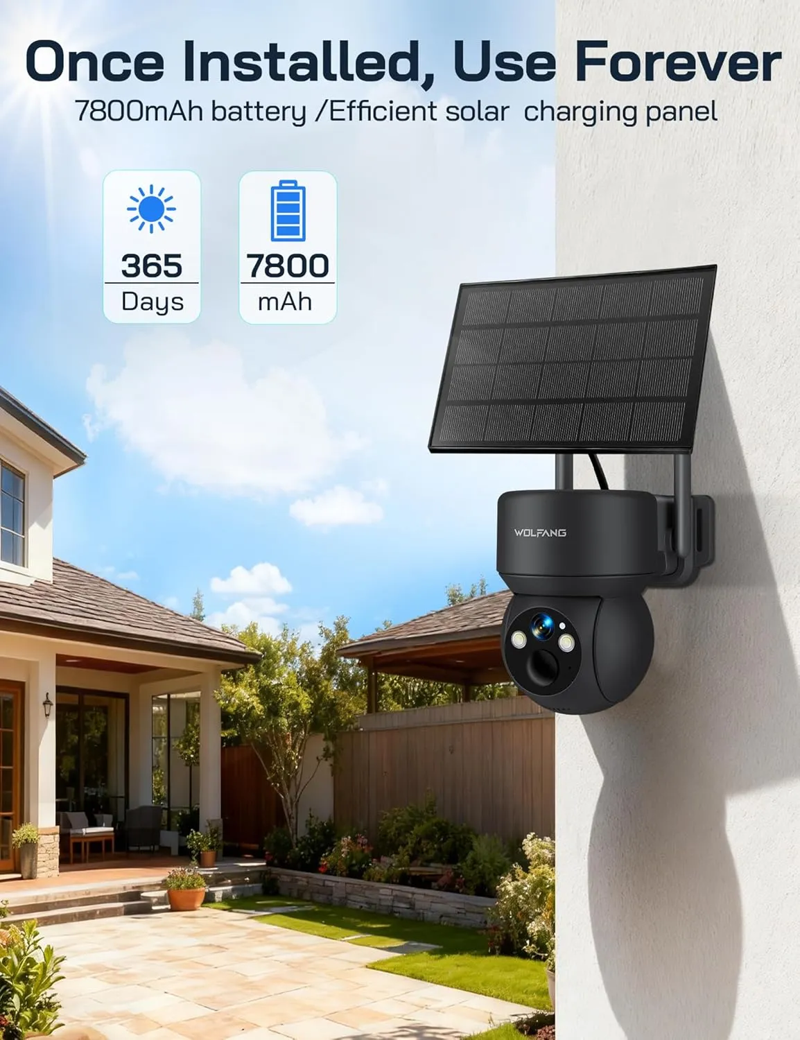 Wolfang WT08 caméra chasse solaire 4G 2K 360°