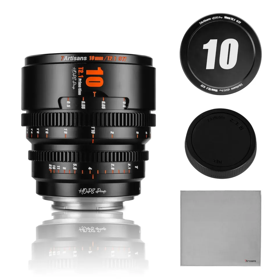 7Artisans Hope 10mm T2.1 objectif cinéma Sony E S35 noir