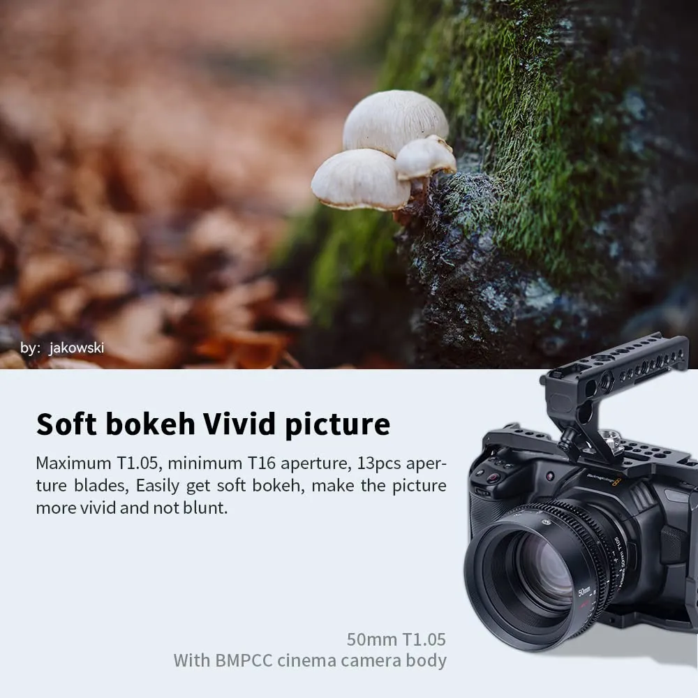 7Artisans 50mm T1.05 objectif cinéma monture L grande ouverture