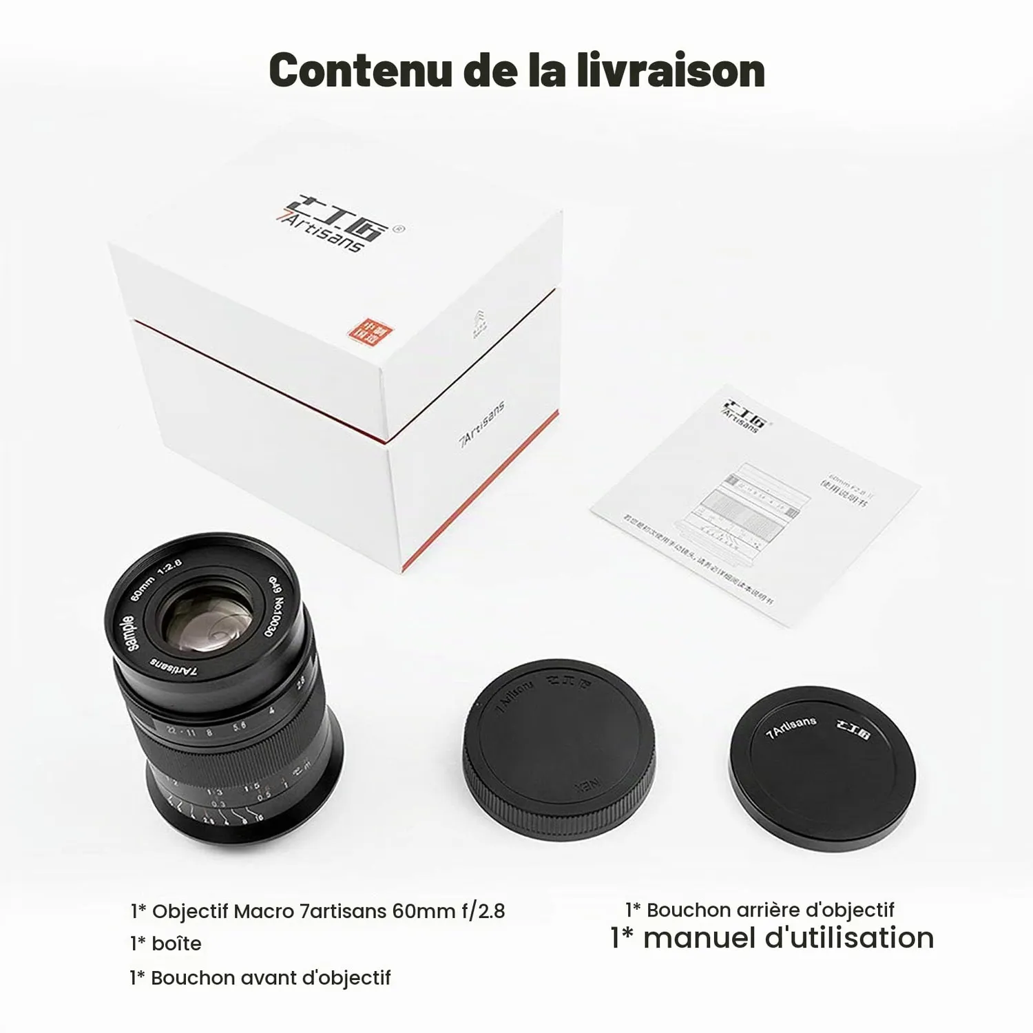 7Artisans 60mm F2.8 II objectif macro Sony E APS-C