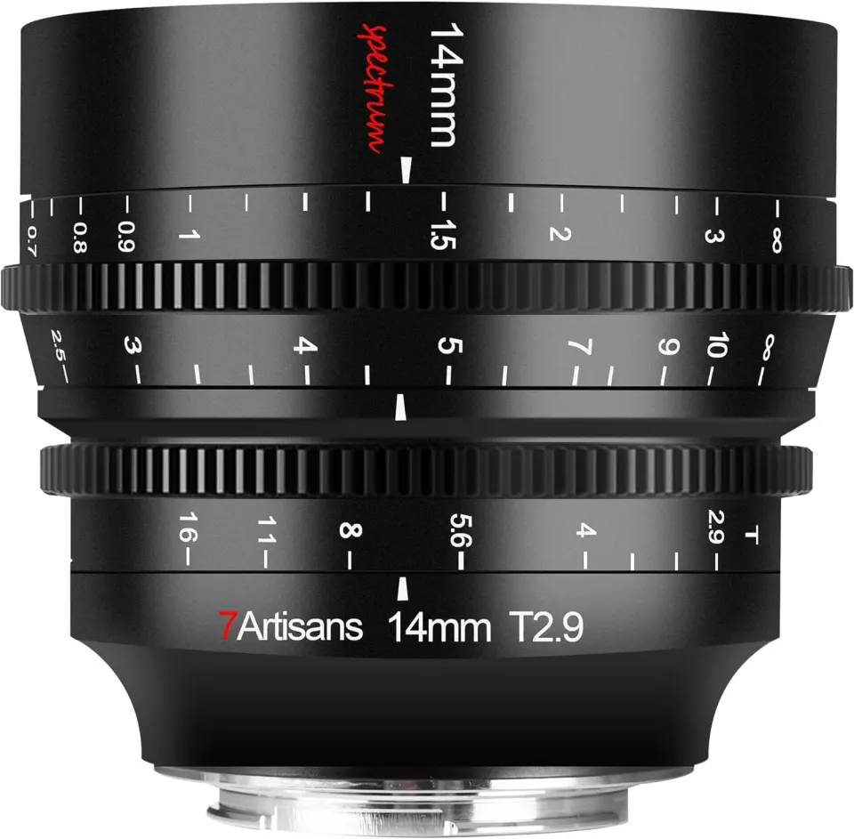 7Artisans Spectrum 14mm T2.9 objectif cinéma Sony FE plein format