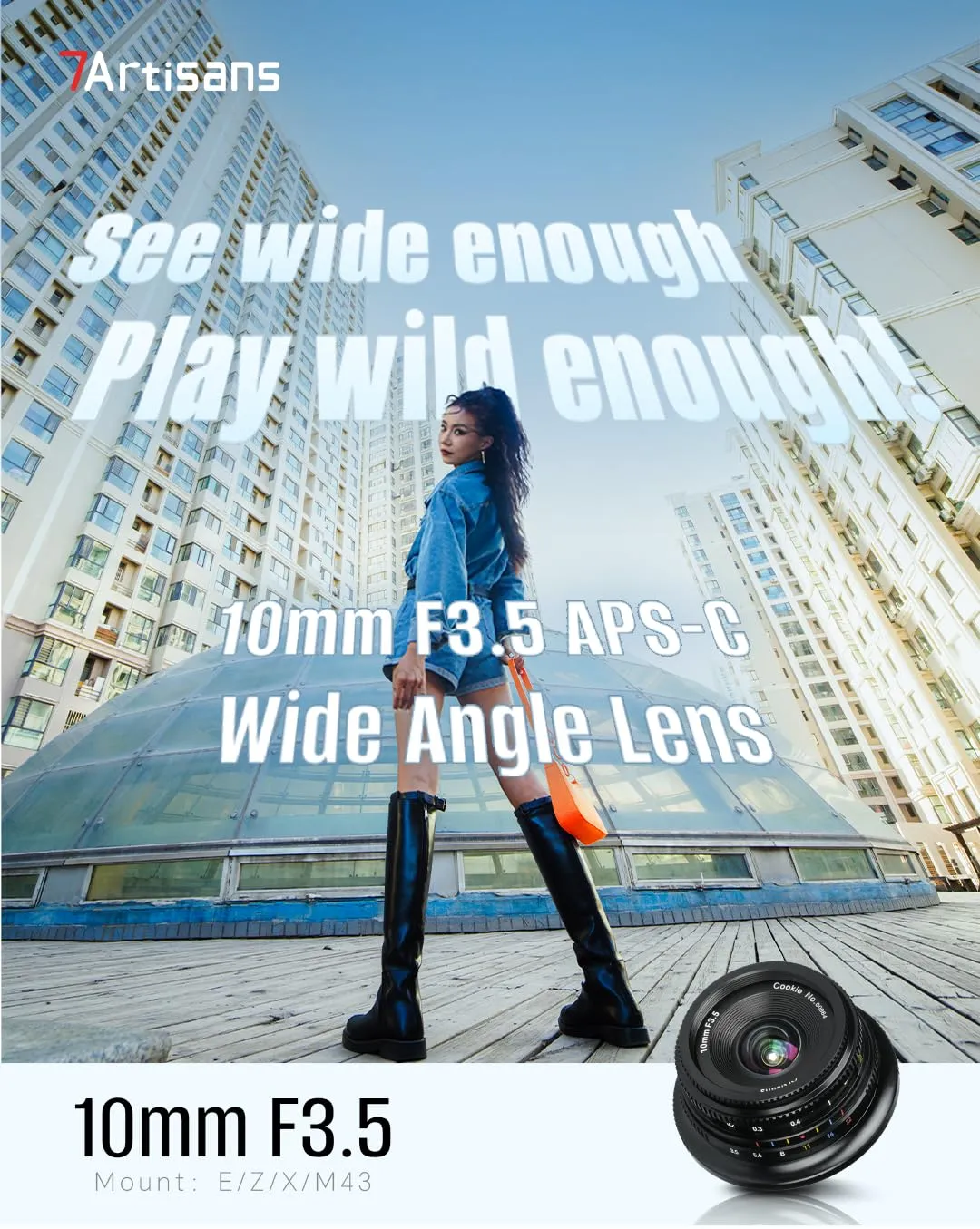 7Artisans 10mm F3.5 objectif grand angle Fuji X APS-C